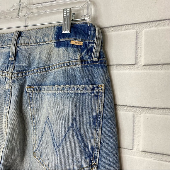 Mother The Huffy Skimp Ripped High Waist Straight Leg Jeans - Picture 7 of 11